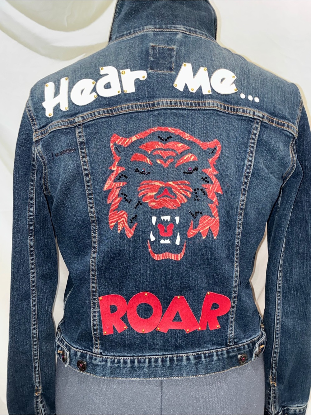 Bespoke Upcycled Gap Denim Jacket - Hear Me Roar